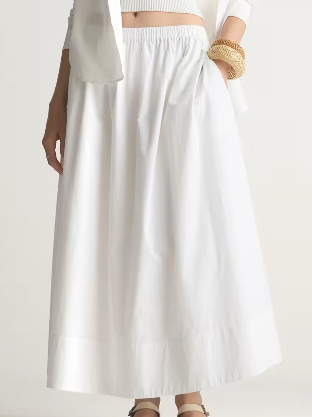 Quince White Maxi Skirt